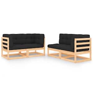 vidaXL 4-osaline aiam&ouml;&ouml;blikomplekt istmepatjadega, m&auml;nnipuit