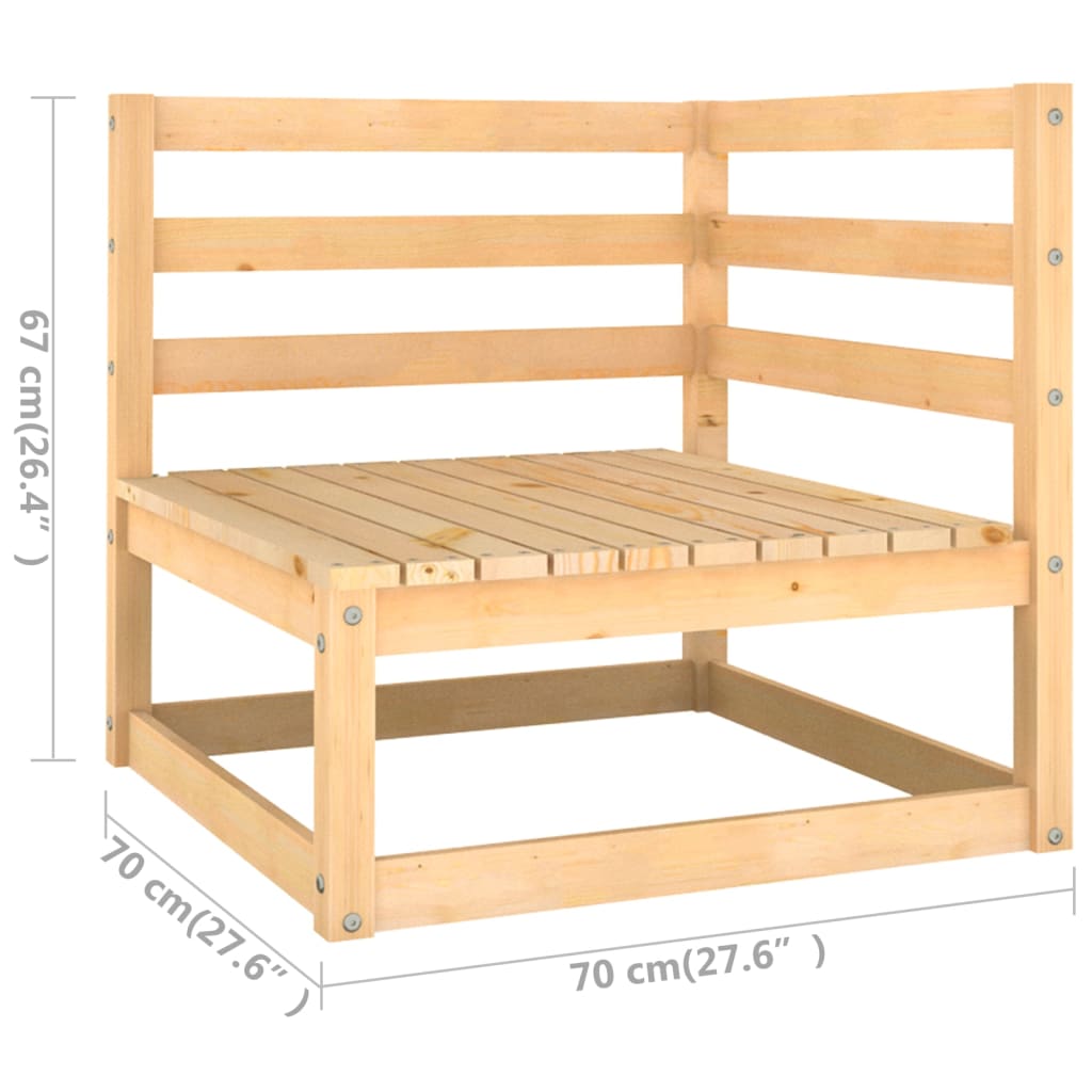 Ogrodowy zestaw mebli wypoczynkowych - drewno sosnowe, antracytowe poduszki