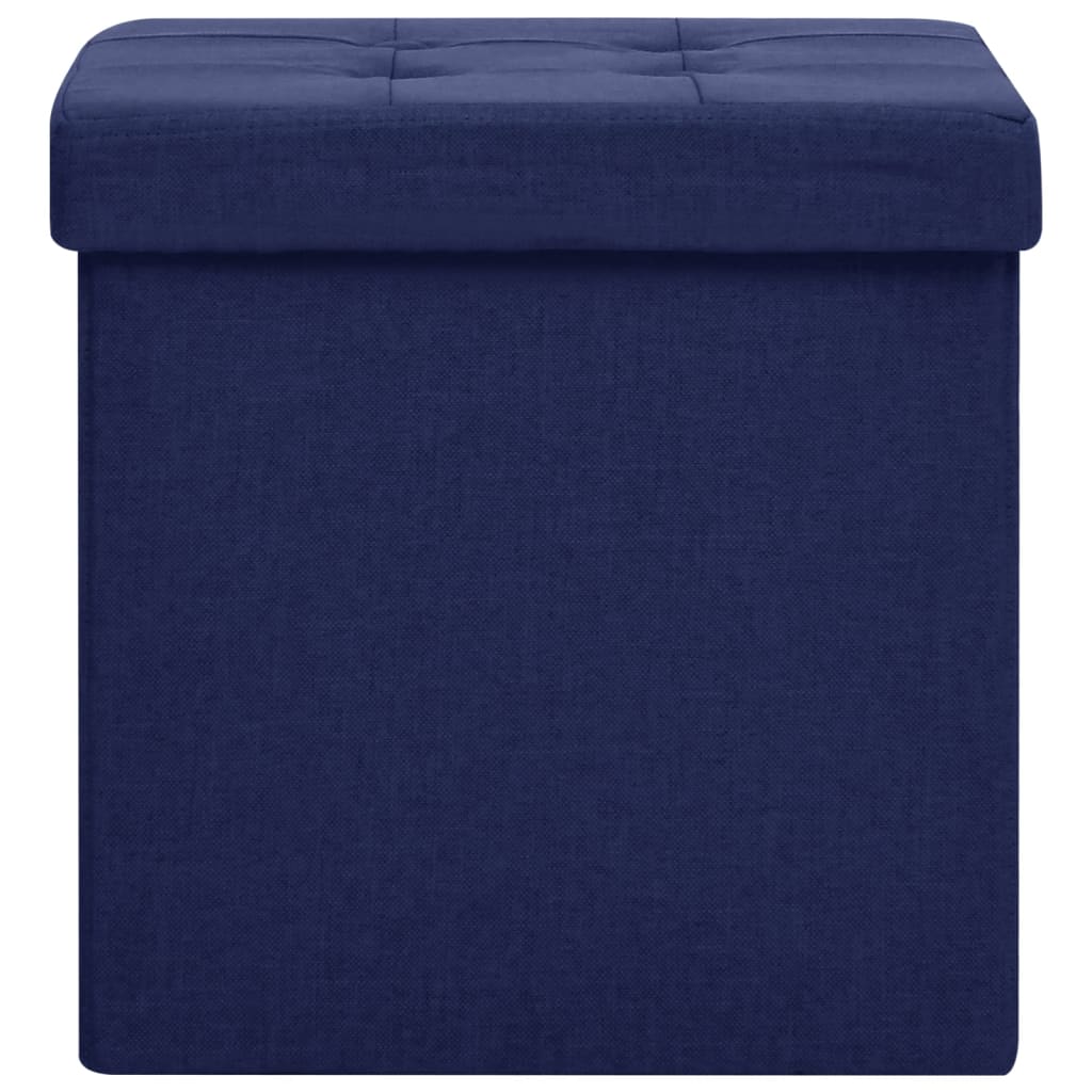 vidaXL Opbergkruk inklapbaar kunstlinnen blauw afbeelding