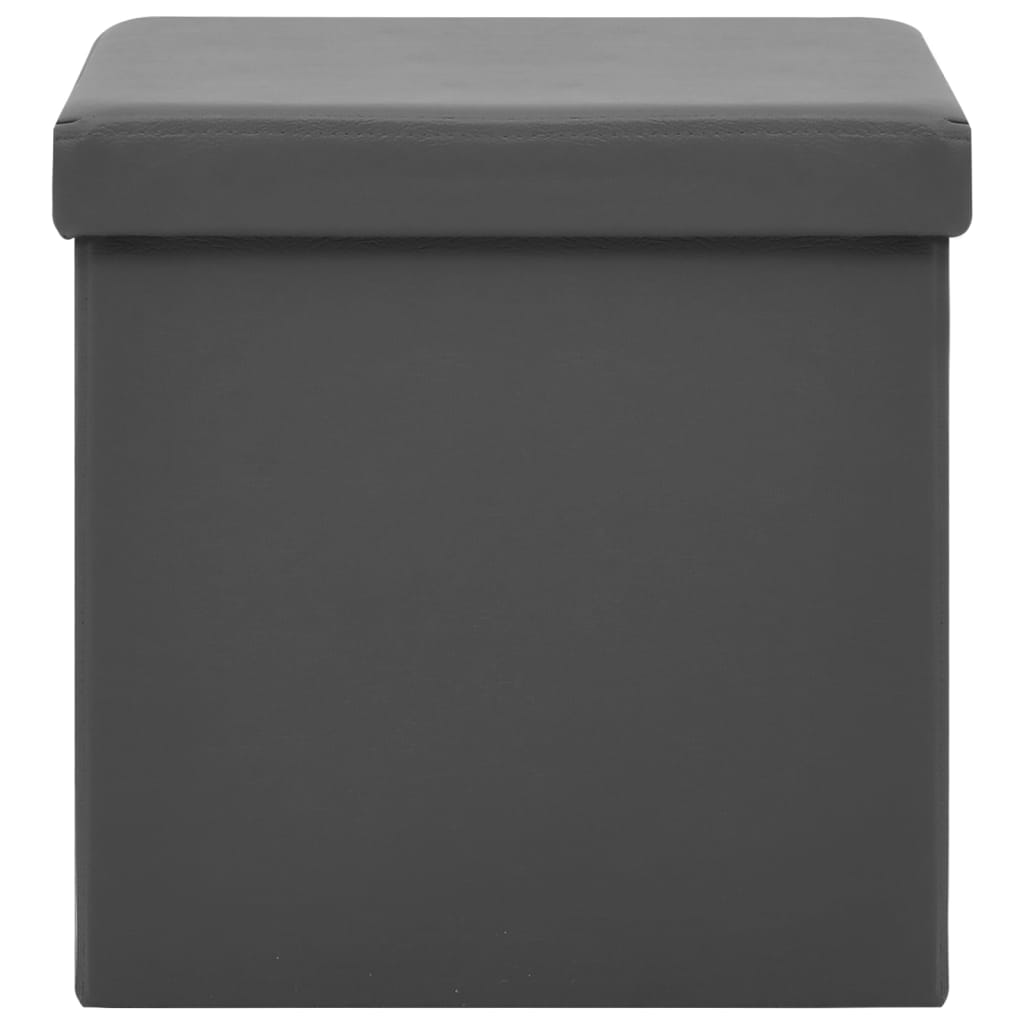 vidaXL Opbergkruk inklapbaar PVC grijs afbeelding