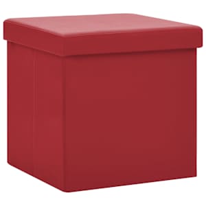 Skládací úložná stolička vínová PVC - obrázek 2