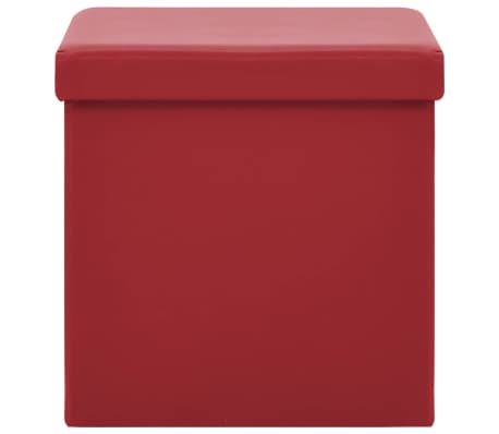 vidaXL Opbergkruk inklaapbaar PVC wijnrood
