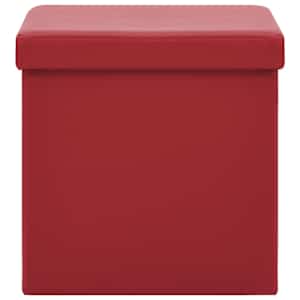 Skládací úložná stolička vínová PVC - obrázek 3
