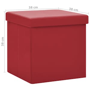 Skládací úložná stolička vínová PVC - obrázek 8