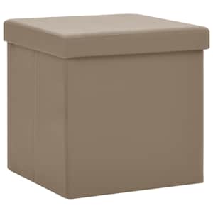 Skládací úložná stolička cappuccino PVC - obrázek 2