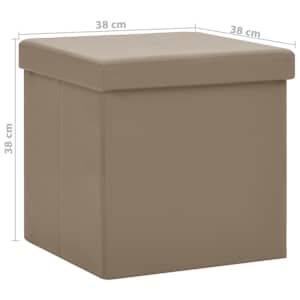 Skládací úložná stolička cappuccino PVC - obrázek 8