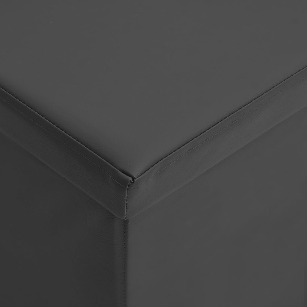 Skládací úložná lavice šedá PVC