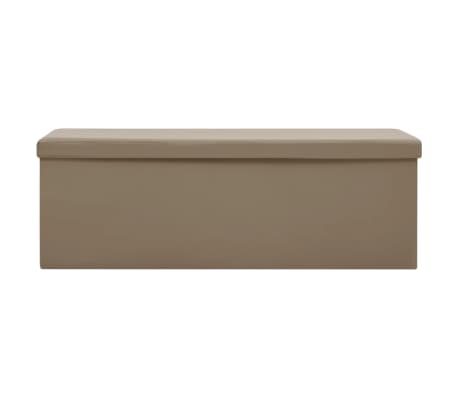 vidaXL foldbar opbevaringsb&aelig;nk PVC cappuccinofarvet