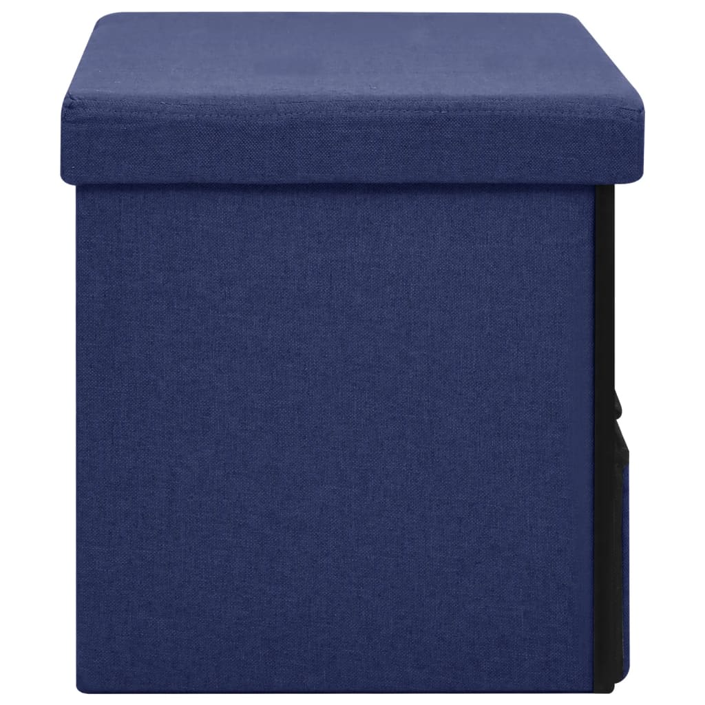 Kék összecsukható művászon tárolópad 76 x 38 x 38 cm 