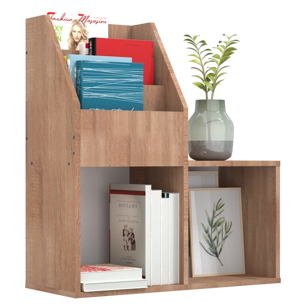 

vidaXL Kindertijdschriftenrek 71x30x78,5 cm spaanplaat sonoma eiken