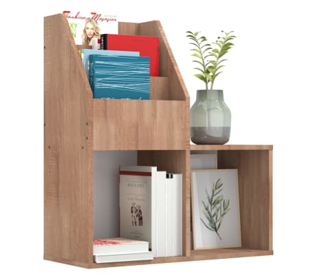 vidaXL sonoma t&ouml;lgy sz&iacute;nű szerelt fa gyerek &uacute;js&aacute;gtart&oacute; 71x30x78,5 cm