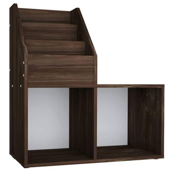 vidaXL laste ajakirjariiul, suitsutatud tamm, 71x30x78,5 cm, tehispuit