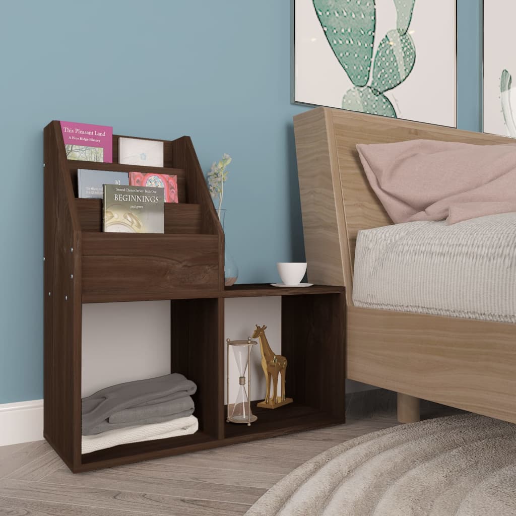 

vidaXL Kindertijdschriftenrek 71x30x78,5 cm spaanplaat gerookt eiken