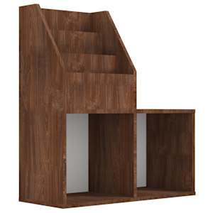 Dětský regál na časopisy hnědý dub 71 x 30 x 78,5 cm kompozit - obrázek 2