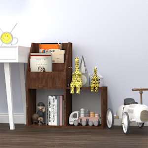 Otroško stojalo za revije rjav hrast 71x30x78,5 cm inženir. les