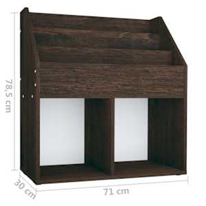 Dětský regál na časopisy kouřový dub 71 x 30 x 78,5 cm kompozit - obrázek 7