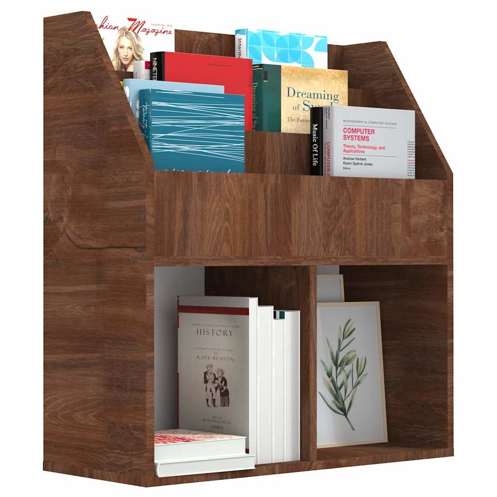 Porte-revue pour enfants Chêne marron 71x30x78,5 cm bibliothèque vidaXL