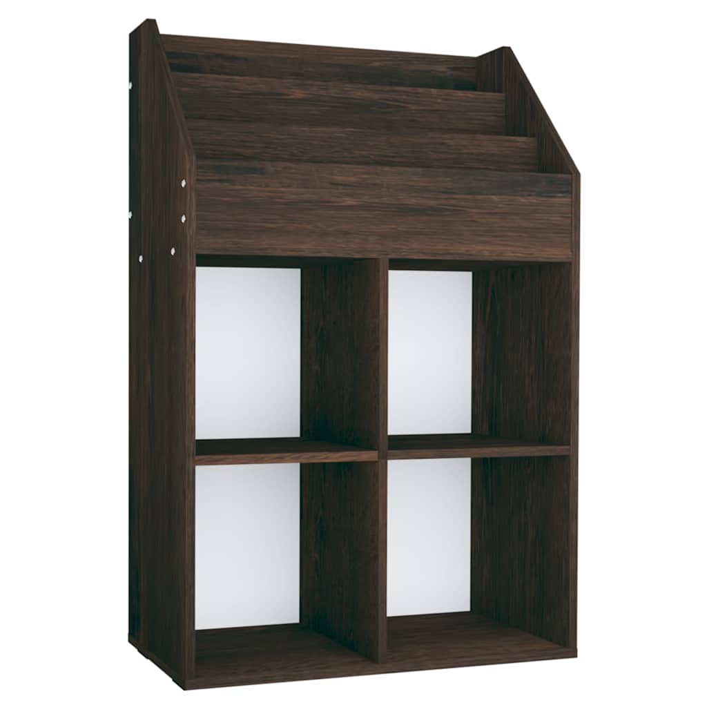 vidaXL Dětský regál na časopisy kouřový dub 71 x 30 x 114 cm kompozit