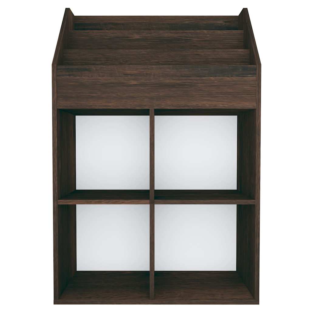 

vidaXL Kindertijdschriftenrek 71x30x114 cm spaanplaat gerookt eiken