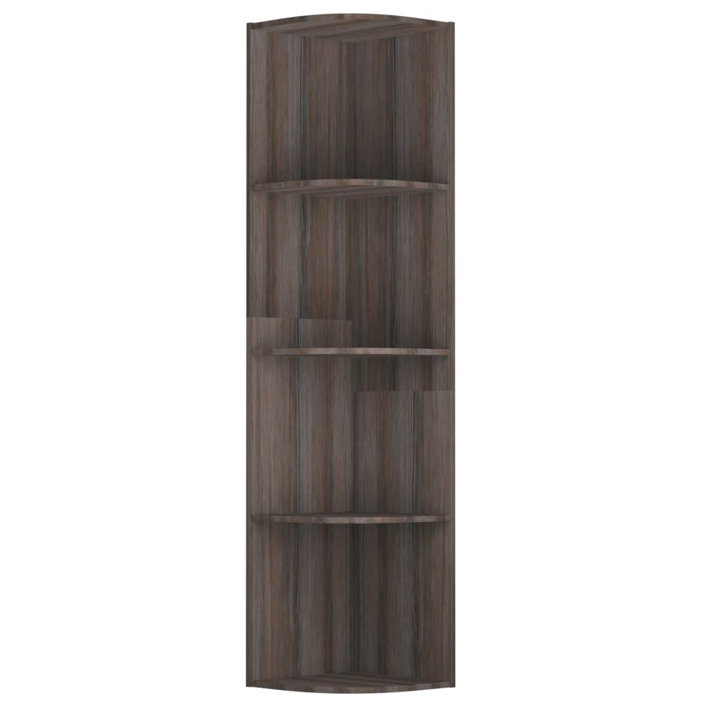 vidaXL Standing Corner Shelf Grey and Sonoma Oak 40x41.5x180 cm Engineered Wood