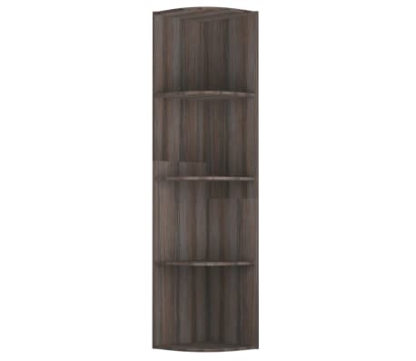 vidaXL Standing Corner Shelf Grey and Sonoma Oak 40x41.5x180 cm Engineered Wood