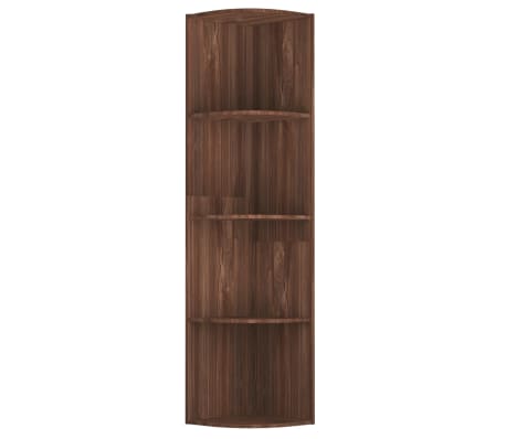 vidaXL Standing Corner Shelf Brown Oak 40x41.5x180 cm Engineered Wood