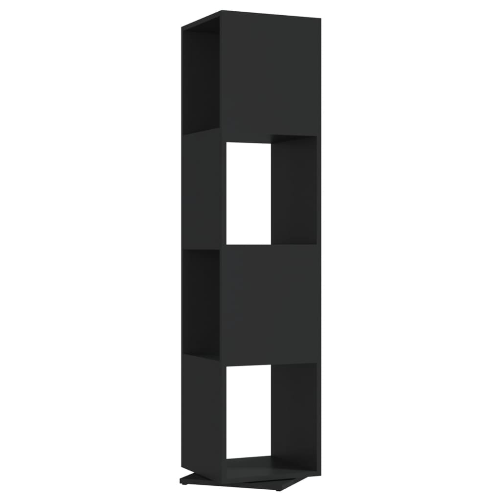 Otočná skříňka černá 34,5 x 34,5 x 75,5 cm dřevotříska