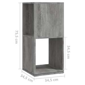 Otočná skříňka betonově šedá 34,5x34,5x75,5 cm kompozitní dřevo - obrázek 7