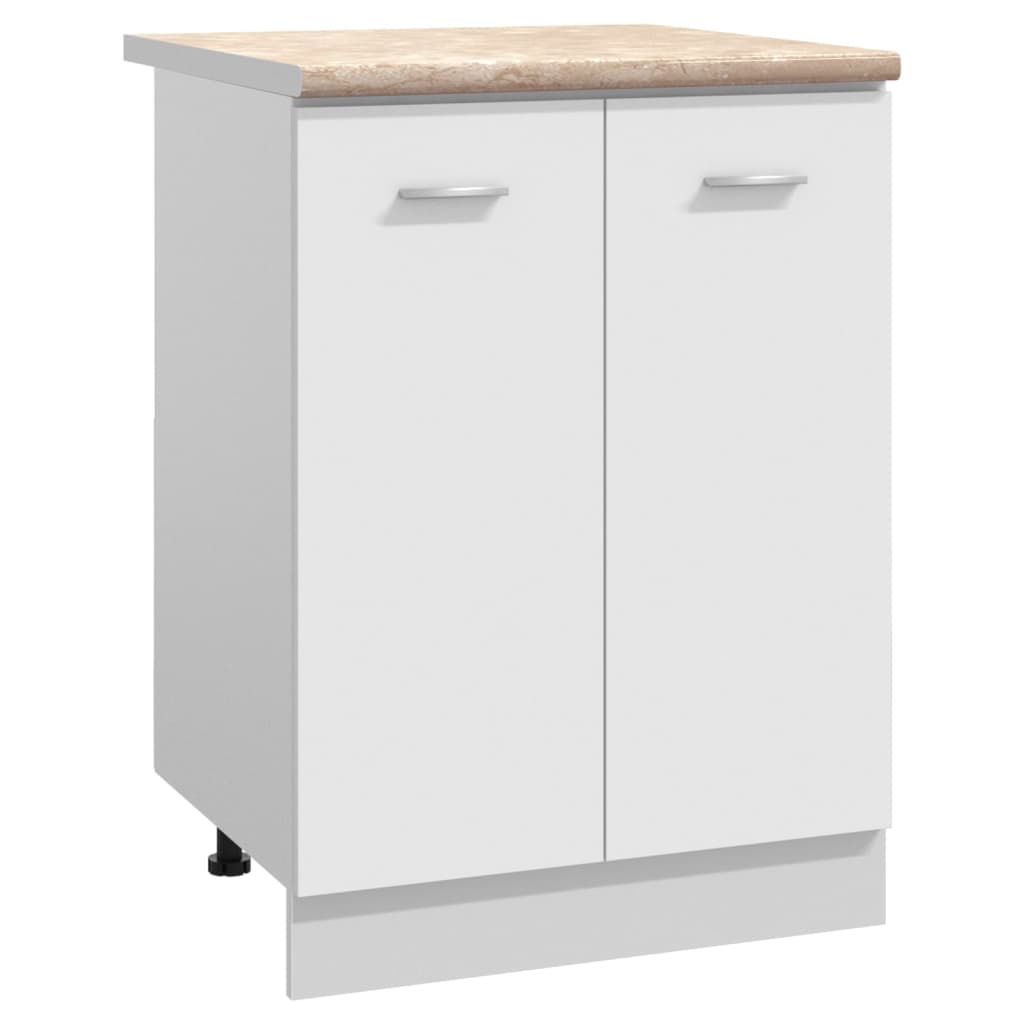 vidaXL Kitchen Countertop Beige with Marble Texture 60x60x2.8 cm Engineered Wood