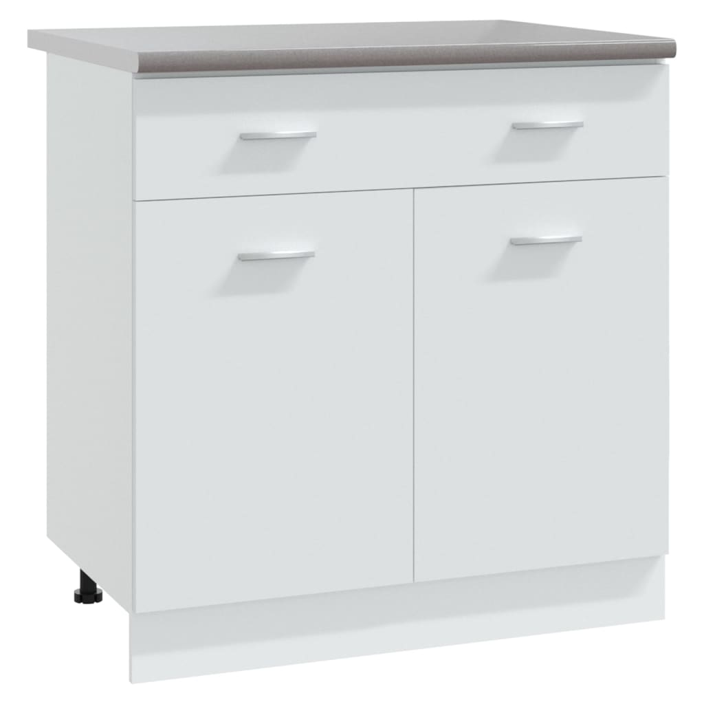 vidaXL køkkenbordplade 80x60x2,8 cm spånplade grå