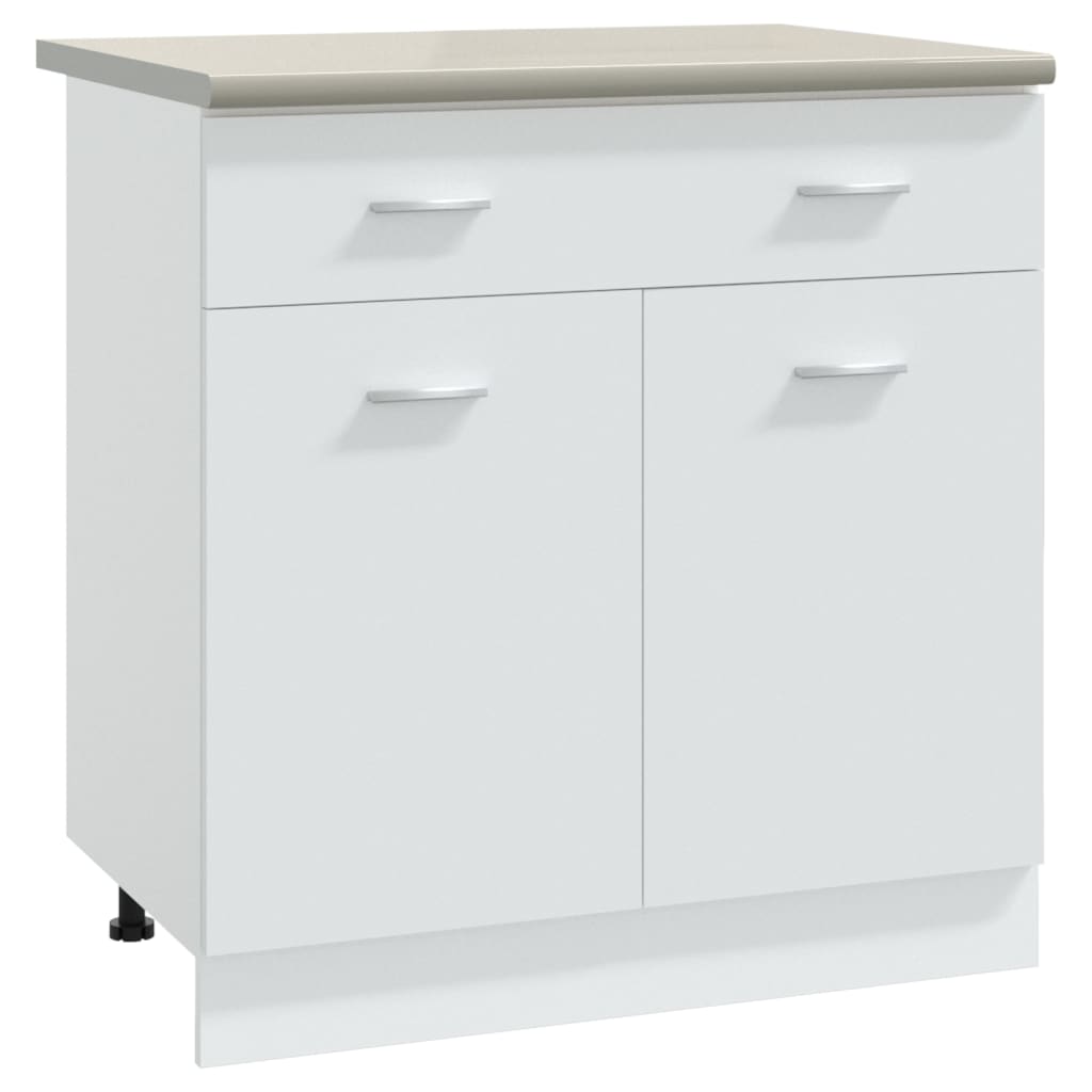 

vidaXL Aanrechtblad 80x60x2,8 cm spaanplaat crèmekleurig