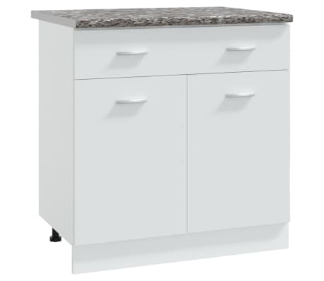vidaXL Kitchen Countertop Grey with Granite Texture 80x60x2.8 cm Engineered Wood