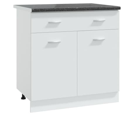 vidaXL køkkenbordplade 80x60x2,8 cm spånplade graniteffekt sort