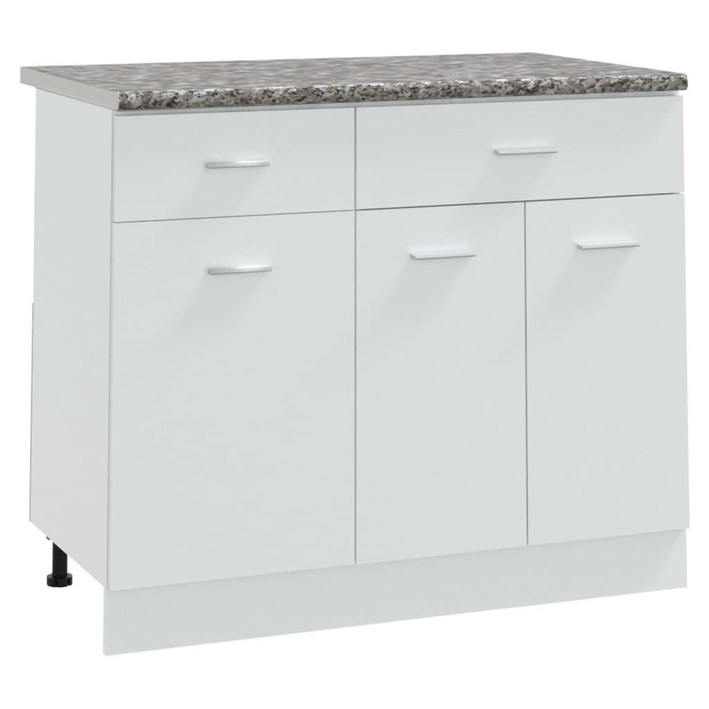 vidaXL køkkenbordplade 100x60x2,8 cm spånplade graniteffekt grå