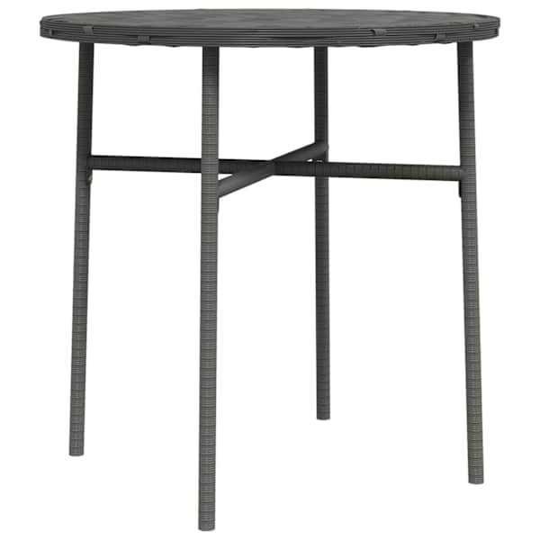 vidaXL teelaud, hall, 45 cm, pol&uuml;rotang