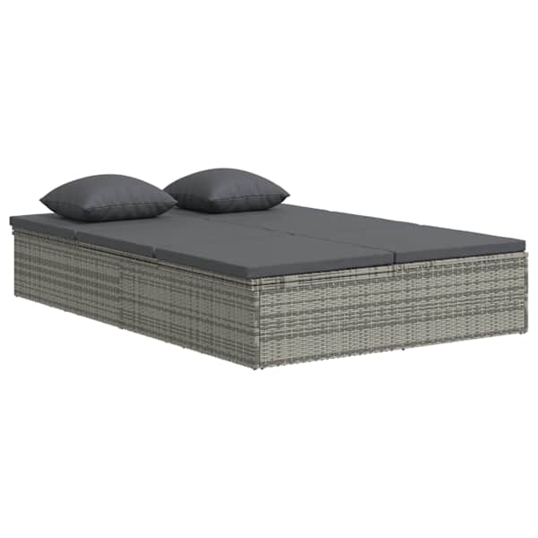 vidaXL lamamistool patjadega, pol&uuml;rotang, tumehall