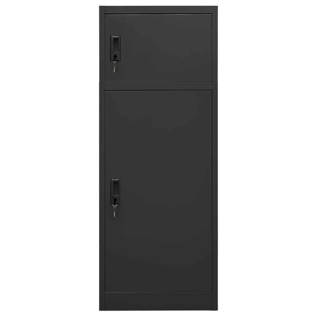vidaXL antracitszürke acél nyeregszekrény 53 x 53 x 140 cm