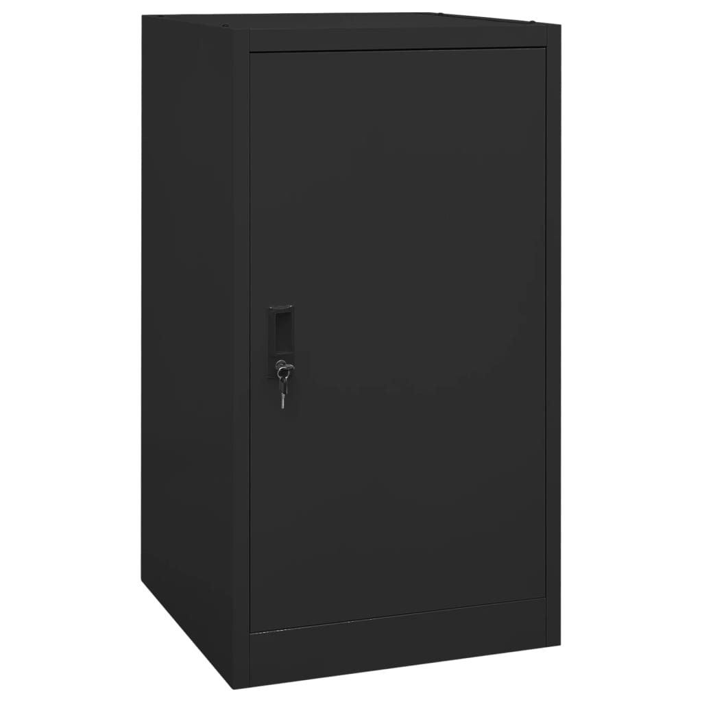 vidaXL Sattelschrank Schwarz 53x53x105 cm Stahl