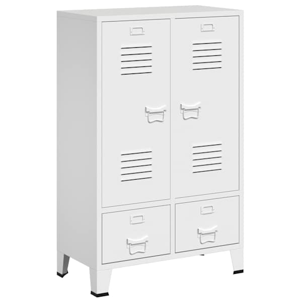 vidaXL t&ouml;&ouml;stuslik garderoob, valge, 67x35x107 cm, teras