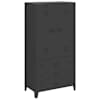 vidaXL industriaalne garderoob, must, 90 x 50 x 180 cm, metall