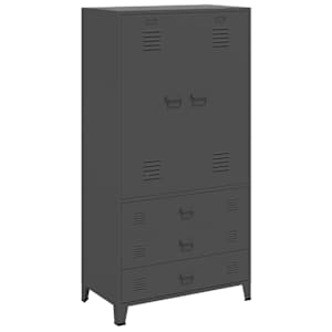 vidaXL garderoob, antratsiit, 90 x 50 x 180 cm, metall