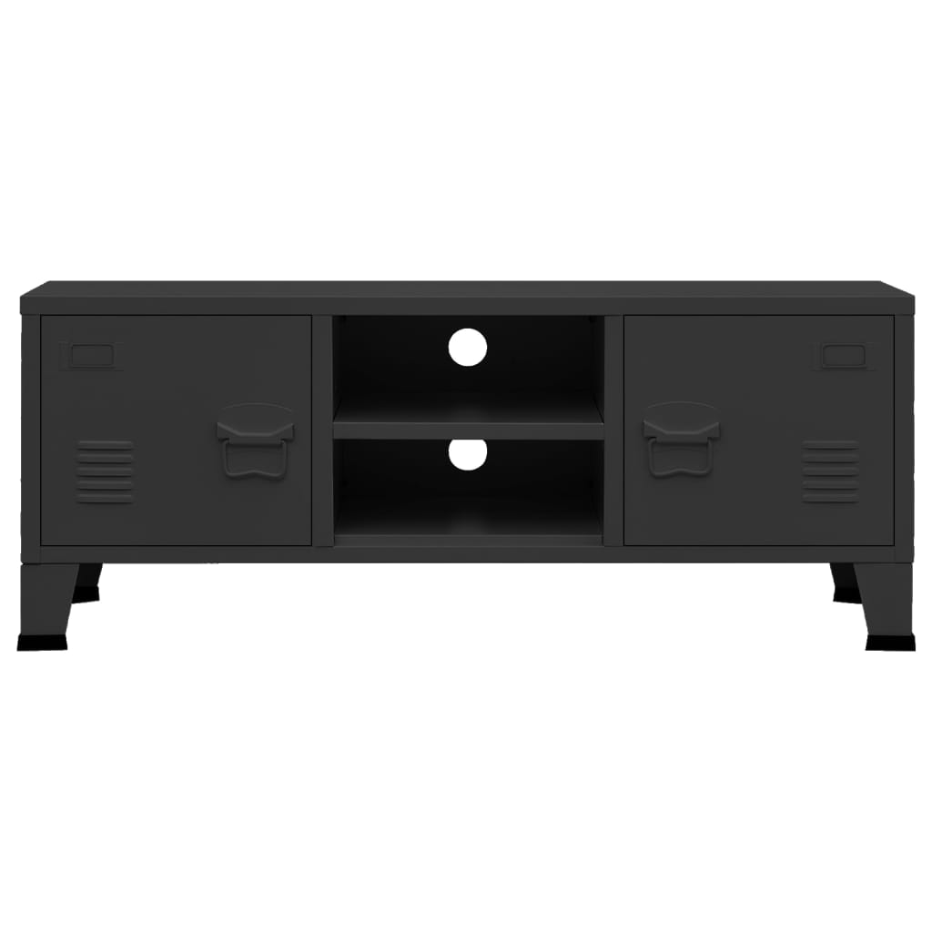 Tv-meubel industrieel 105x35x42 cm metaal zwart