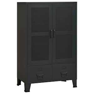 vidaXL industriaalne hoiukirst, must, 70 x 40 x 115 cm, metall