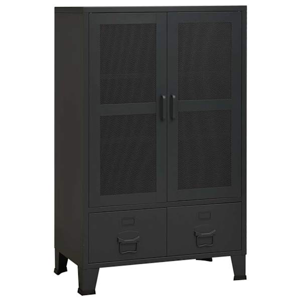 vidaXL industriaalne hoiukirst, must, 70 x 40 x 115 cm, metall