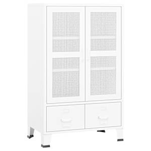 vidaXL industriaalne hoiukirst, valge, 70 x 40 x 115 cm, metall