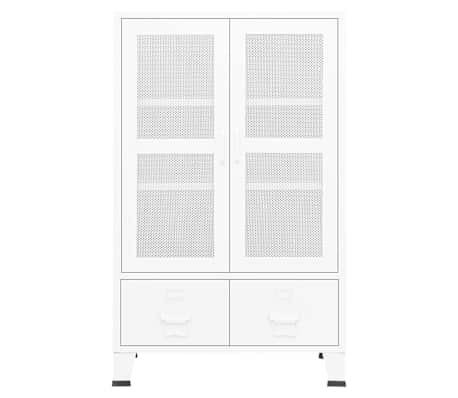 VidaXL Coffre Rangement Bois Blanc Brillant 84x42x46 Cm – Boîte Siège Organisateur Maison, Espace XXL Pour Jouets & Linge