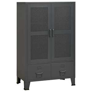 vidaXL industriaalne hoiukirst, antratsiithall, 70x40x115 cm, metall