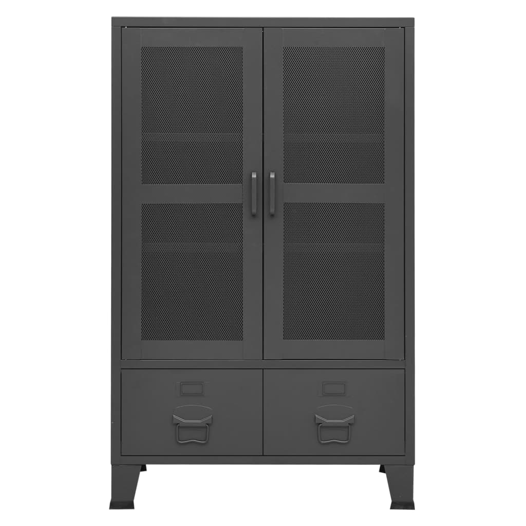 

vidaXL Opbergkast industrieel 70x40x115 cm metaal antracietkleurig