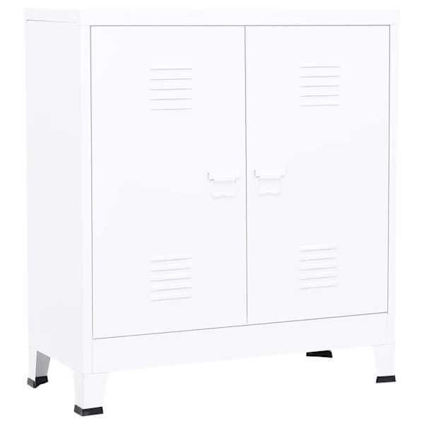 vidaXL t&ouml;&ouml;stuslik hoiukirst valge 90x40x100 cm teras