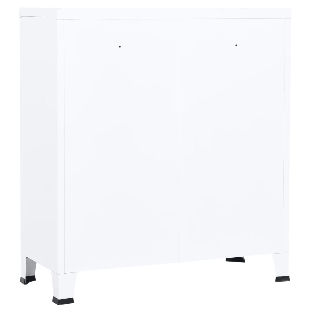 Fehér acél ipari irattartó szekrény 90 x 40 x 100 cm 